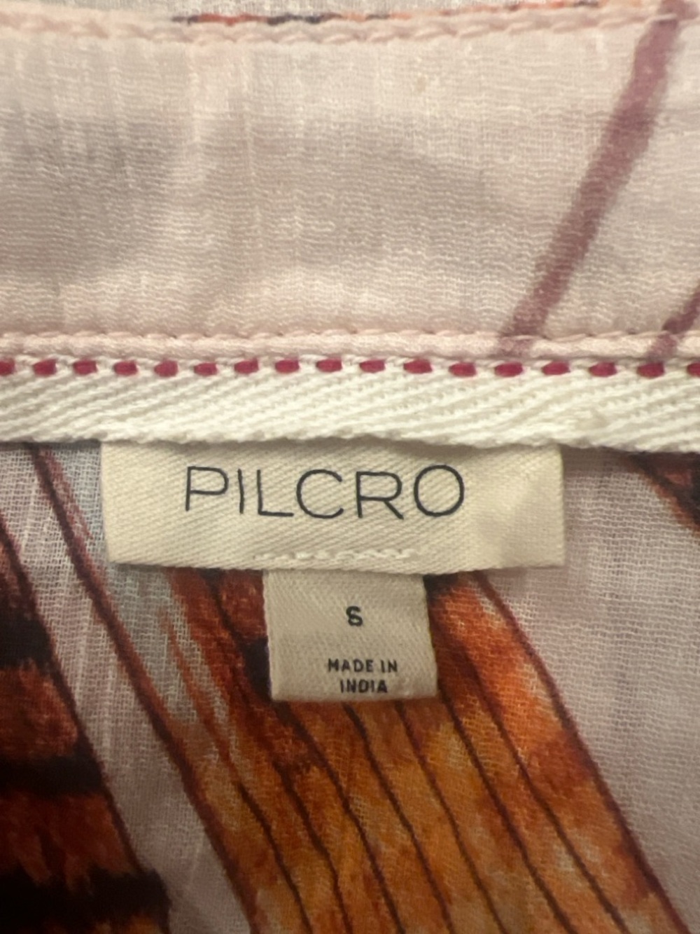 Pilcro Anthropologie Abstract Print Balloon Sleeve Blouse Small - Picture 2 of 6